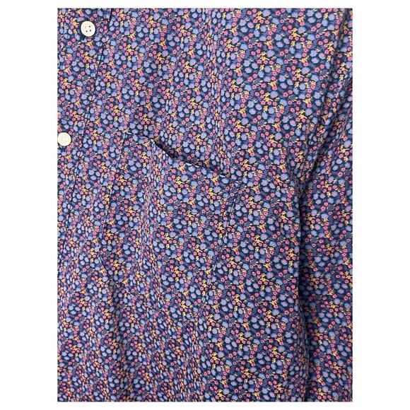 J Crew Top Mens Large Blue Slim Ditsy Floral Button Down Long Sleeve Preppy - Picture 4 of 14